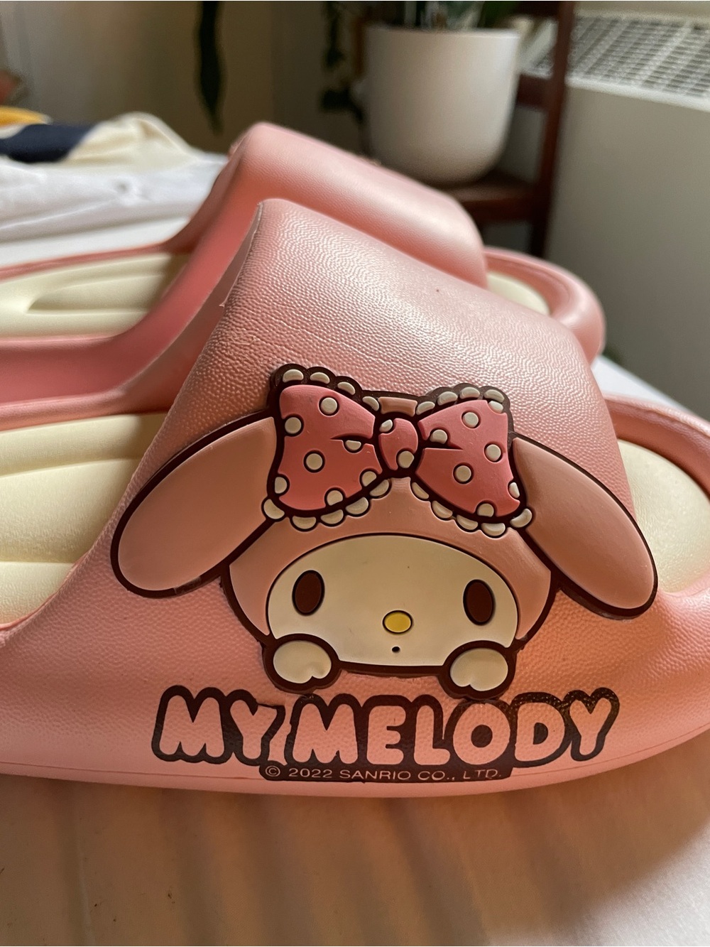 Sanrio My Melody Pink Slides size 36/7 NWOT